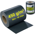 workingHOUSE PVC Privacy Screening for Double Bar Fences - 50m, Dark Grey