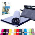 gipfelsport Microfibre Towel – Quick-Dry Travel & Gym Towel, Grey, 80x40cm