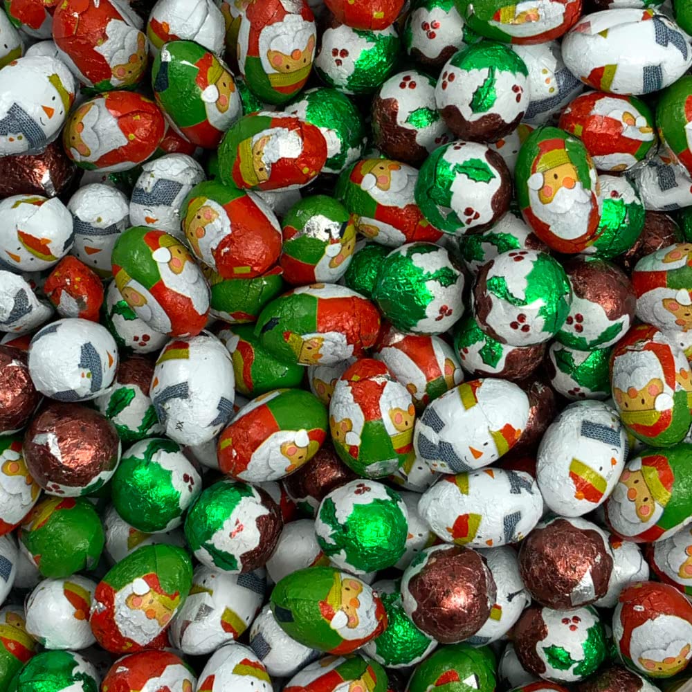 Jolof Store Christmas Festive Chocolate Foils - 1kg Bulk Assortment