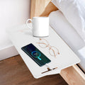 SuQurtom Clip-On Bedside Shelf for Bunk Beds | White Dorm Nightstand Tray