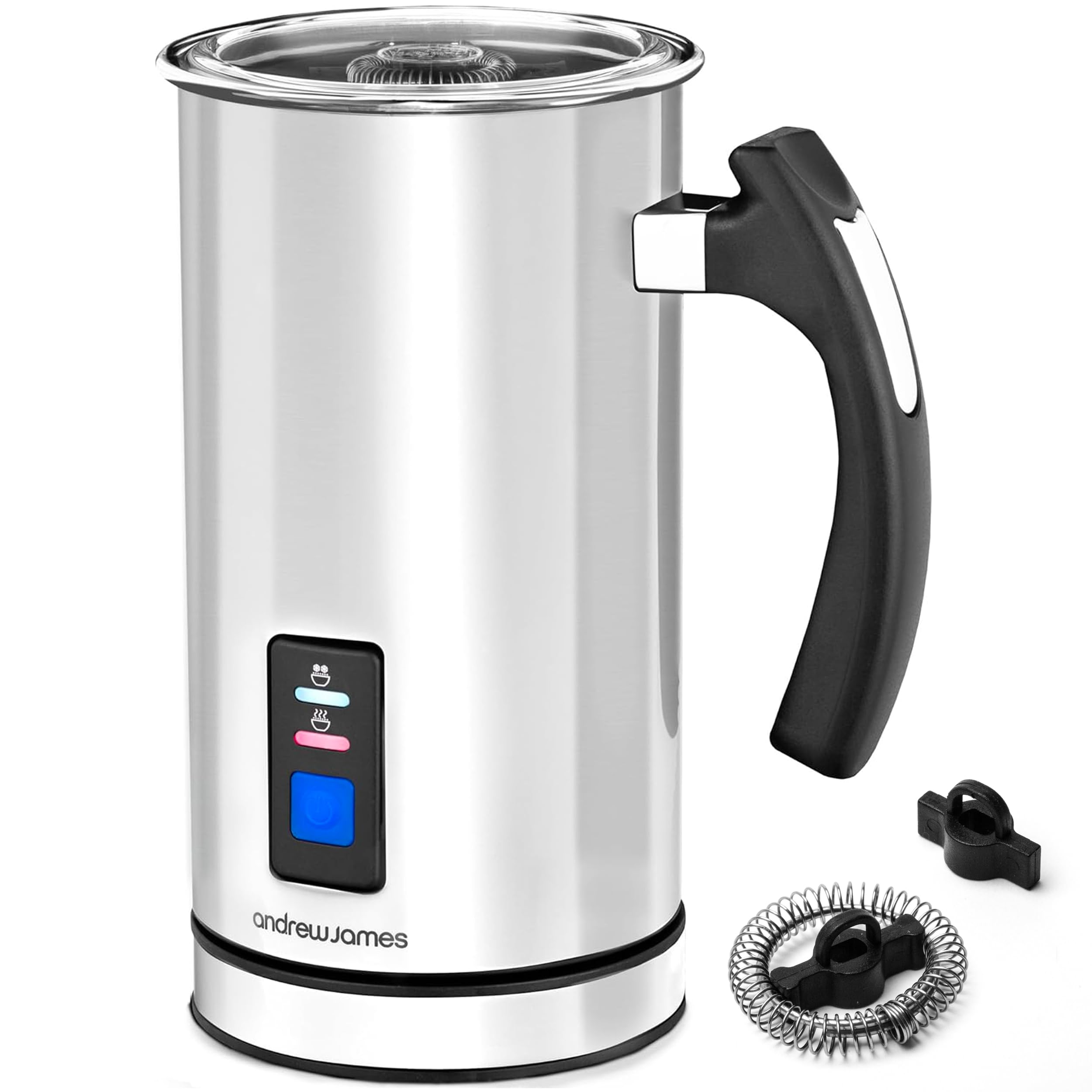 Andrew James Electric Milk Frother & Steamer | 500W Non-Stick 300ml Jug