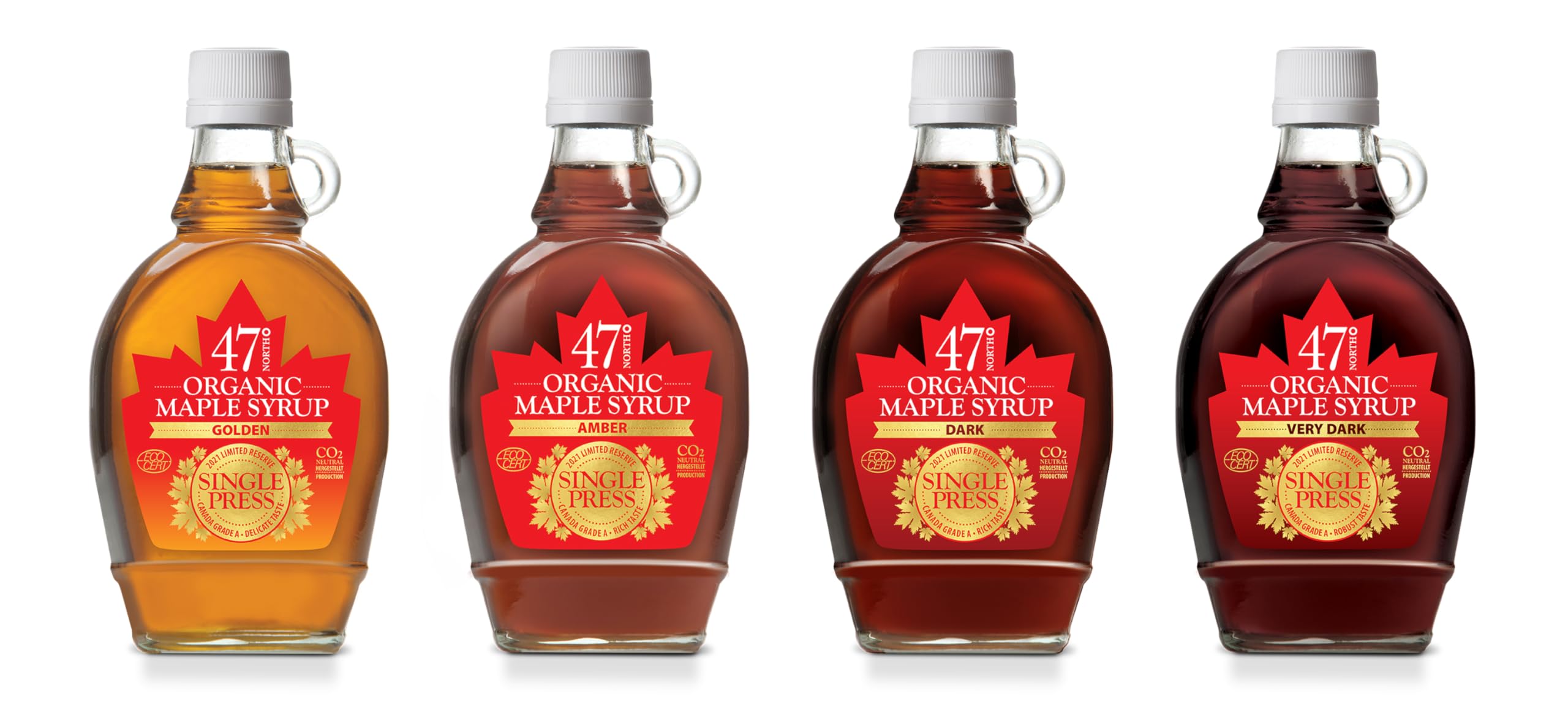 47° North Organic Grade A Maple Syrup Set – 4x250g Single Source