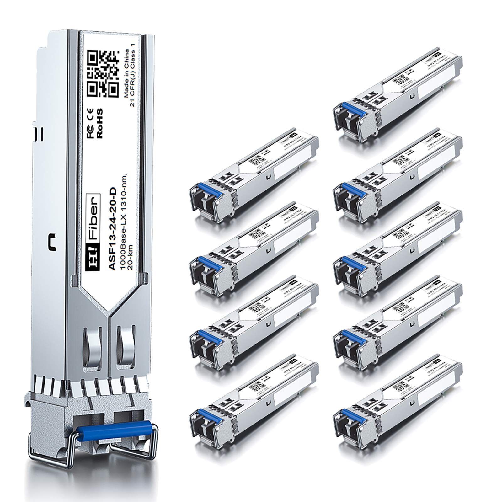 1000BASE-LX SFP Transceiver | 1.25G Singlemode LC 10-Pack