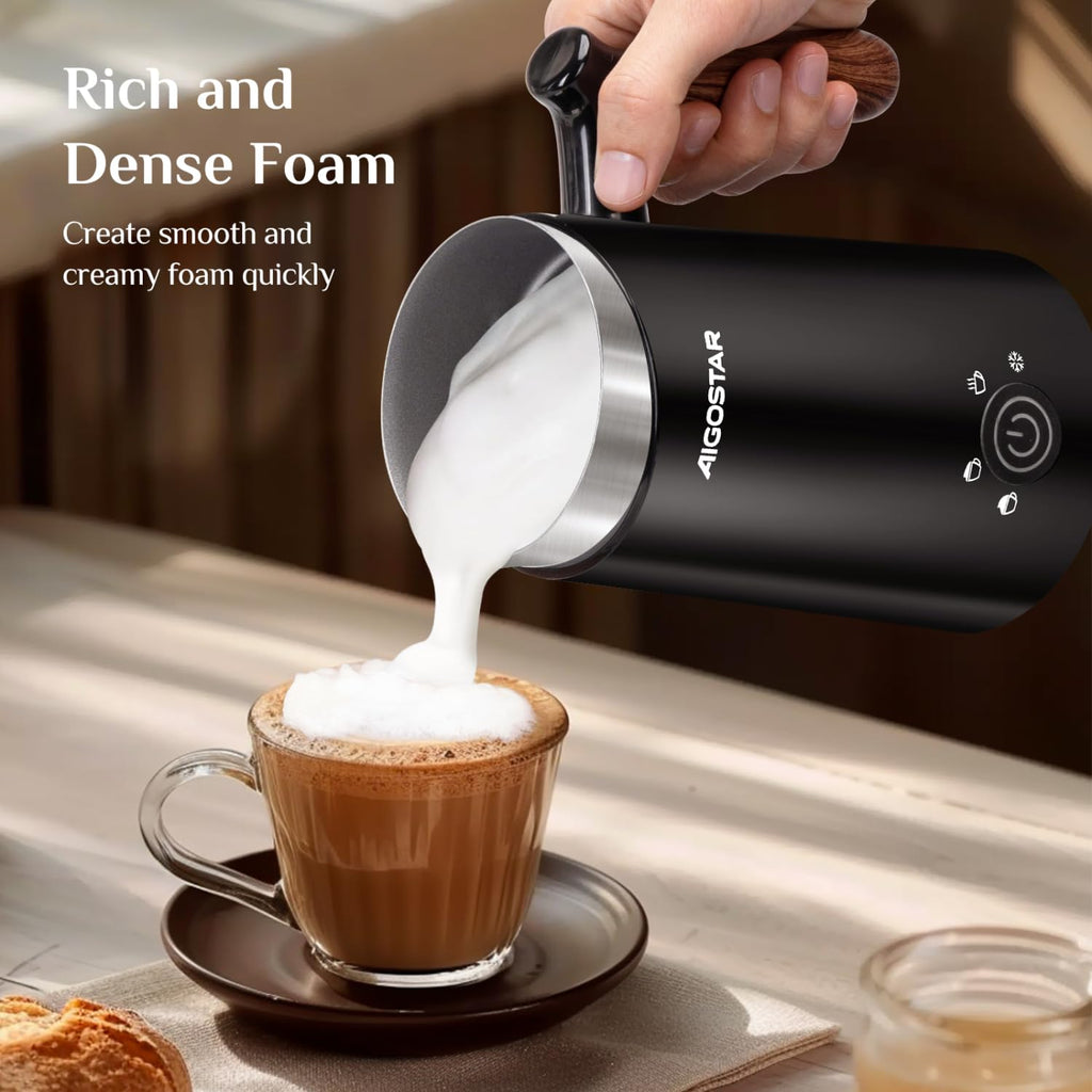 Aigostar 4-in-1 Electric Milk Frother and Warmer | 300ml Milk Steamer