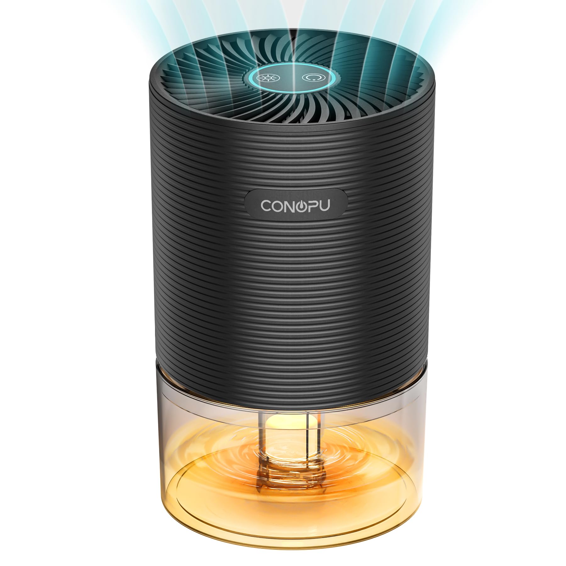 CONOPU Portable Dehumidifier for Home – Ultra-Quiet with 7 Color Lights