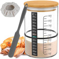 BOBASH 900ml Glass Sourdough Starter Jar Kit – 6 Pcs Baking Set