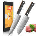 Kyushublade 67-Layer Japanese Damascus Steel Kitchen Knife Set