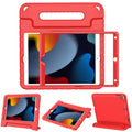 Surom iPad 10.2 Kids Case with Screen Protector – Shockproof Stand, Red