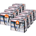 Lifewit 8 Pack Clear Storage Bags, 40L Plastic Clothes Storage Bags