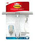 Command Stainless Steel Shower Squeegee with Satin Nickel Hook – 2 Strips