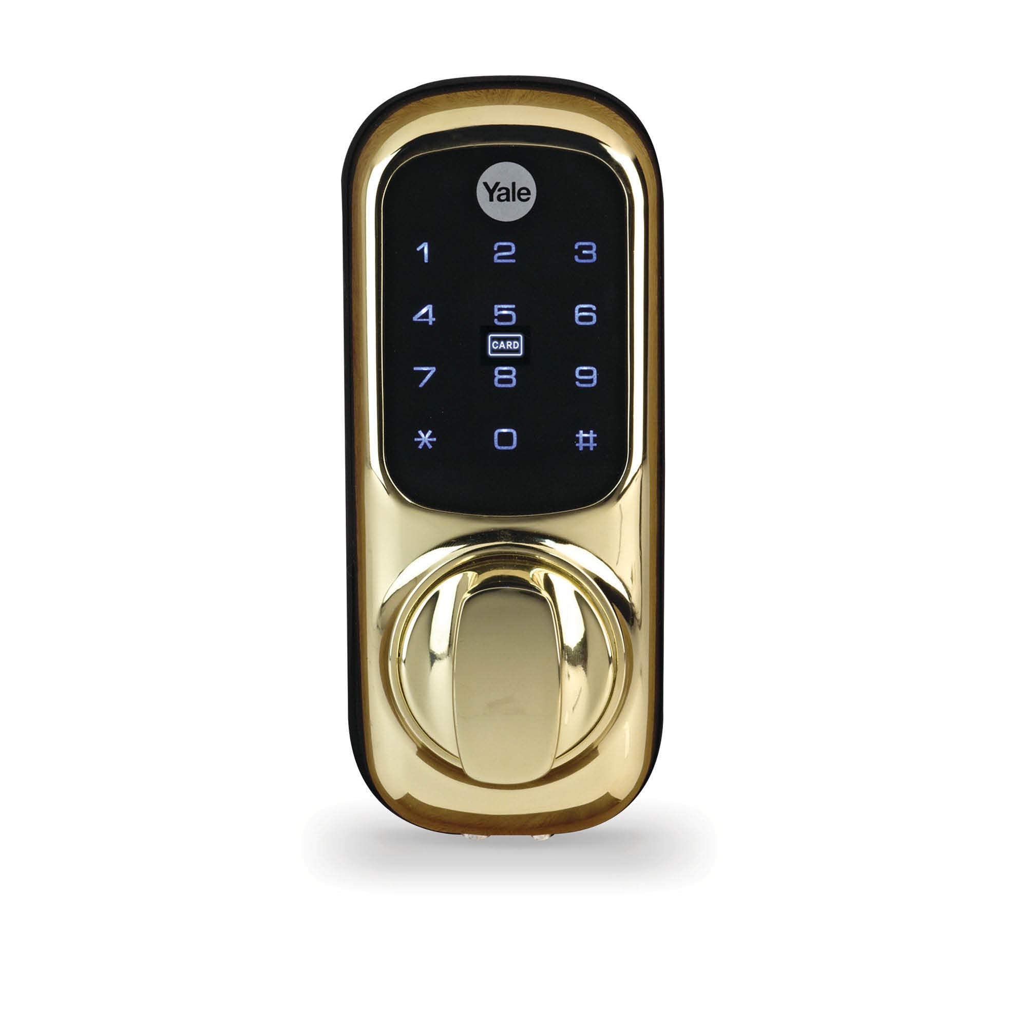 Yale Keyless Connected Smart Door Lock – Polished Brass Push Button