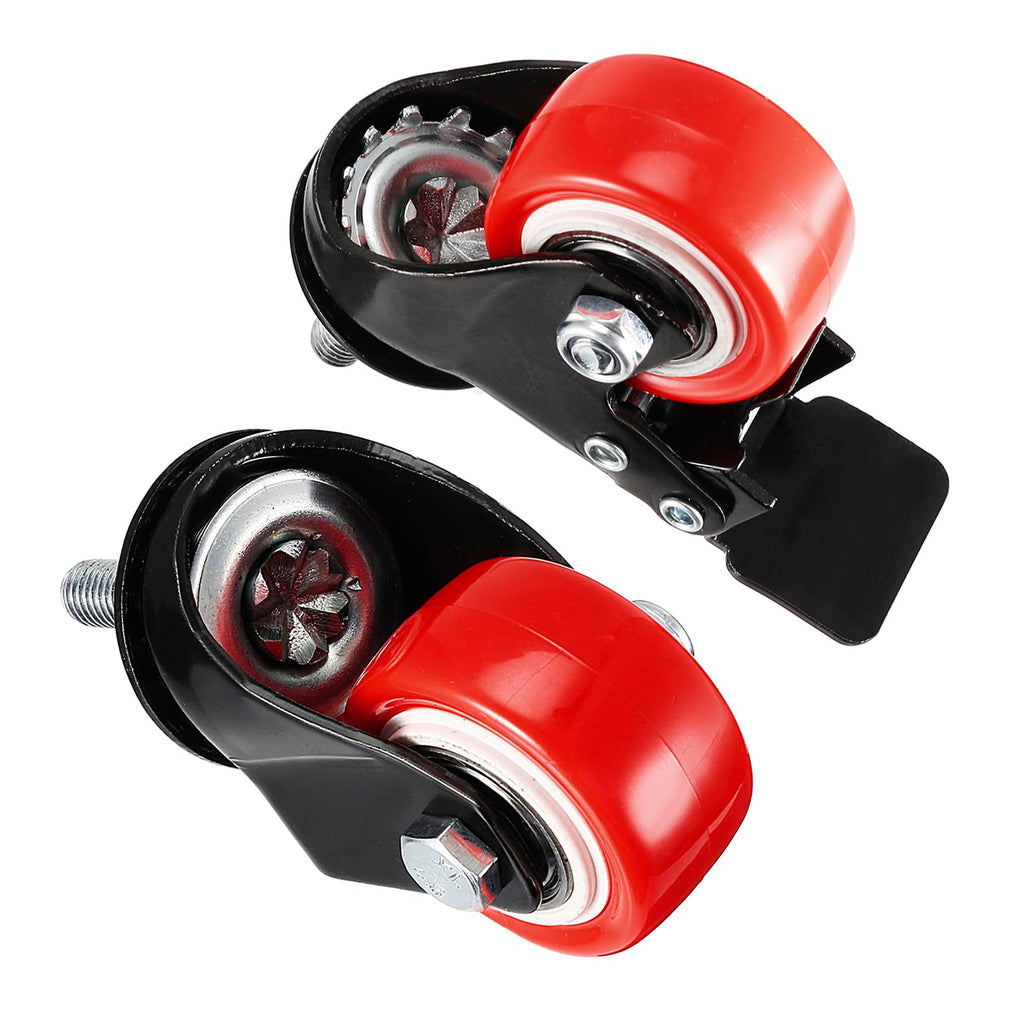 sourcing map 1.5 Inch Swivel Caster Wheels PU 360 Degree Threaded Stem Caster Wheel M10 x 25mm, 330lb Total Load Capacity, Pack of 4 - image 3