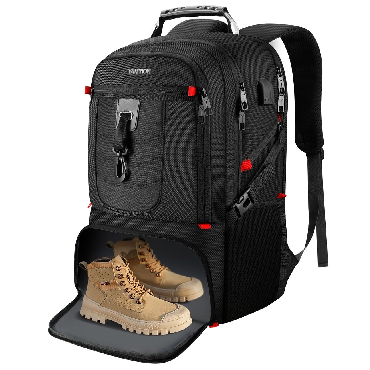 VESERI 18.4in Laptop Backpack with Shoe Compartment – Travel Gym Bag