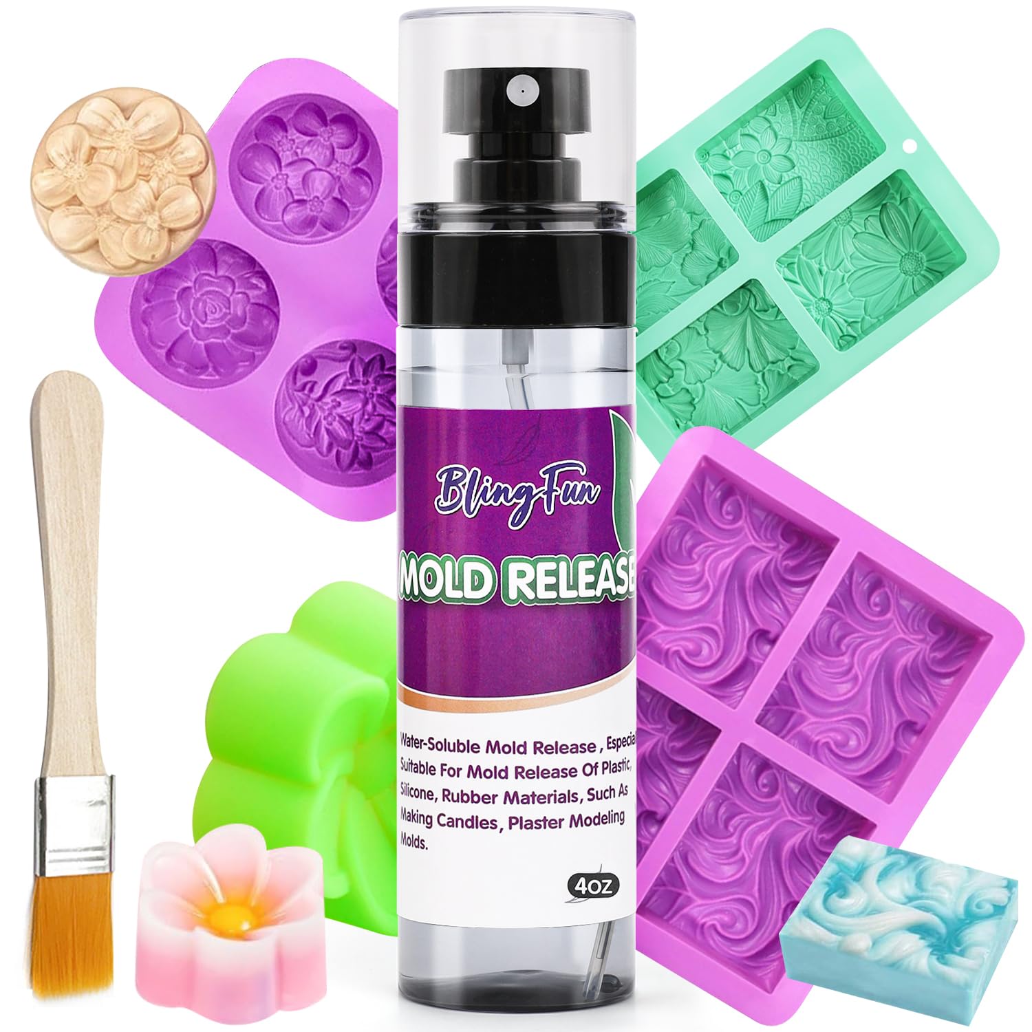 Mold Release Spray for Candle Making and Epoxy Resin – 4oz