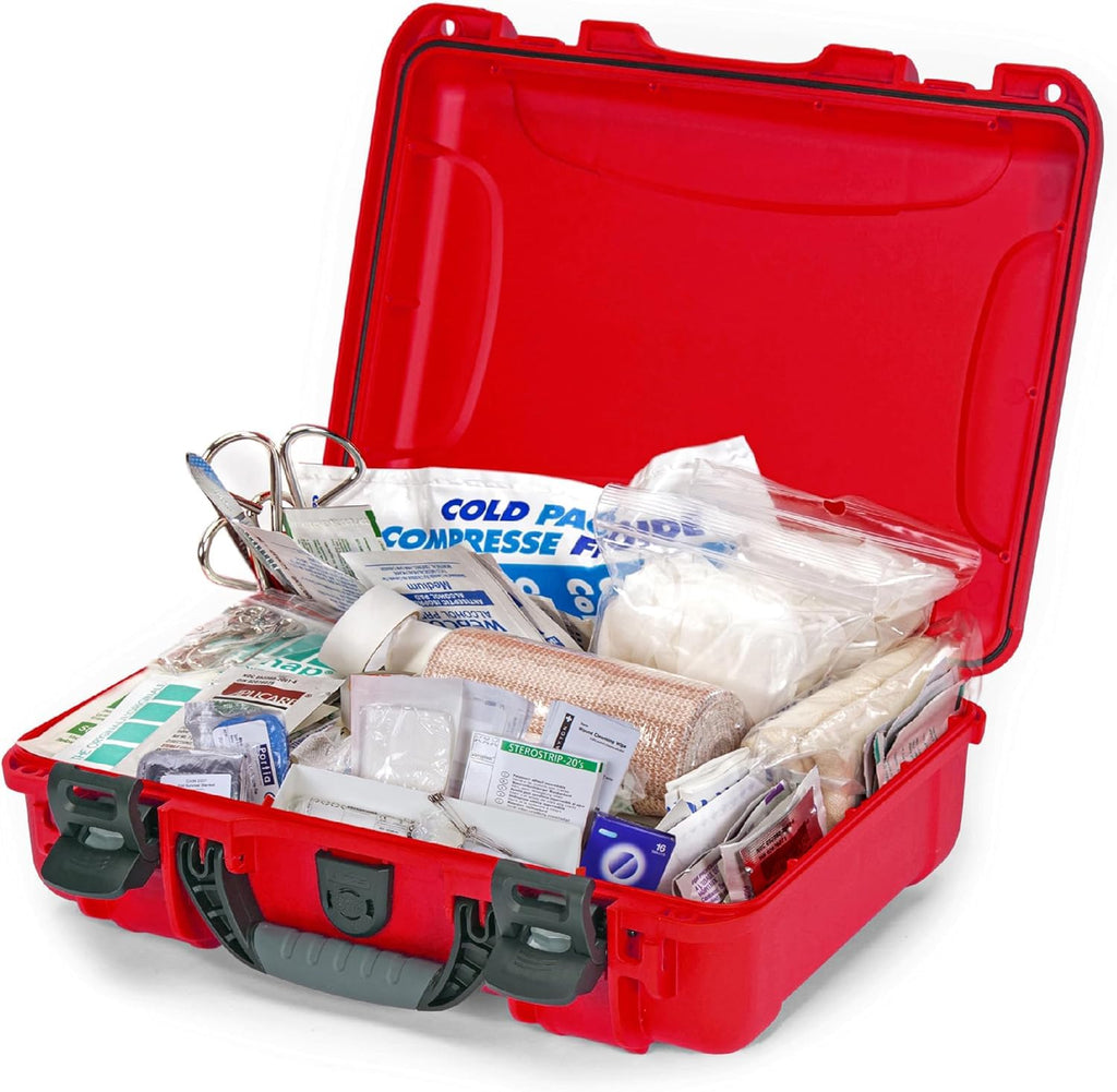 Nanuk 910 First Aid Waterproof Hard Case – Red NK-7 Resin Shell
