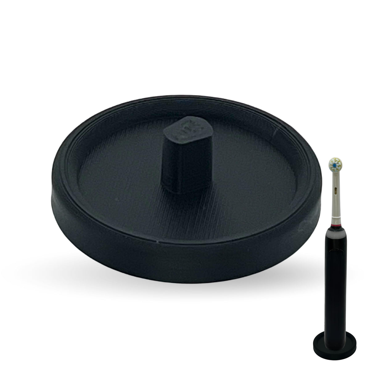 Oral Care Brand Electric Toothbrush Stand & Drip Tray Black, Single - image 1