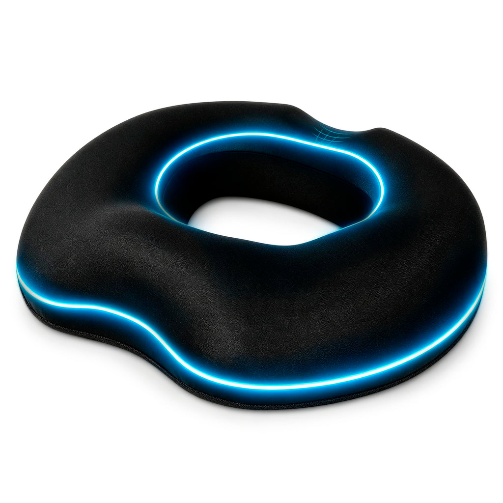 Cazoro Donut Cushion & Donut Pillow for Tailbone Pain Relief - Memory Foam Coccyx Seat Cushion for Hemorrhoids, Sciatica, Postpartum & Pregnancy