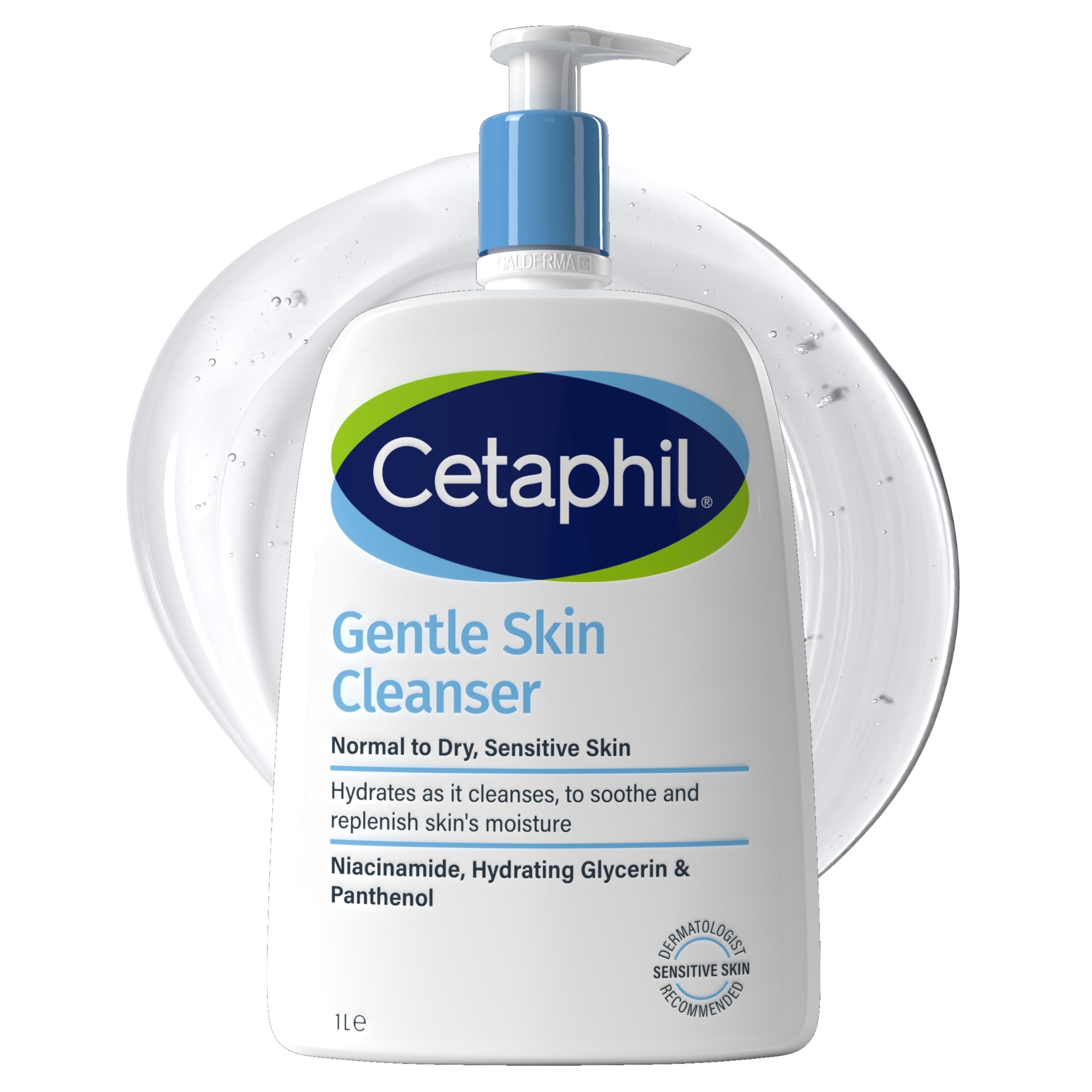 Cetaphil Gentle Skin Cleanser 1L | Hydrating Face & Body Wash for Sensitive Skin