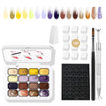 AIJIMEI 16 Color Ombre Gel Nail Polish Kit – Gradient DIY Manicure Set