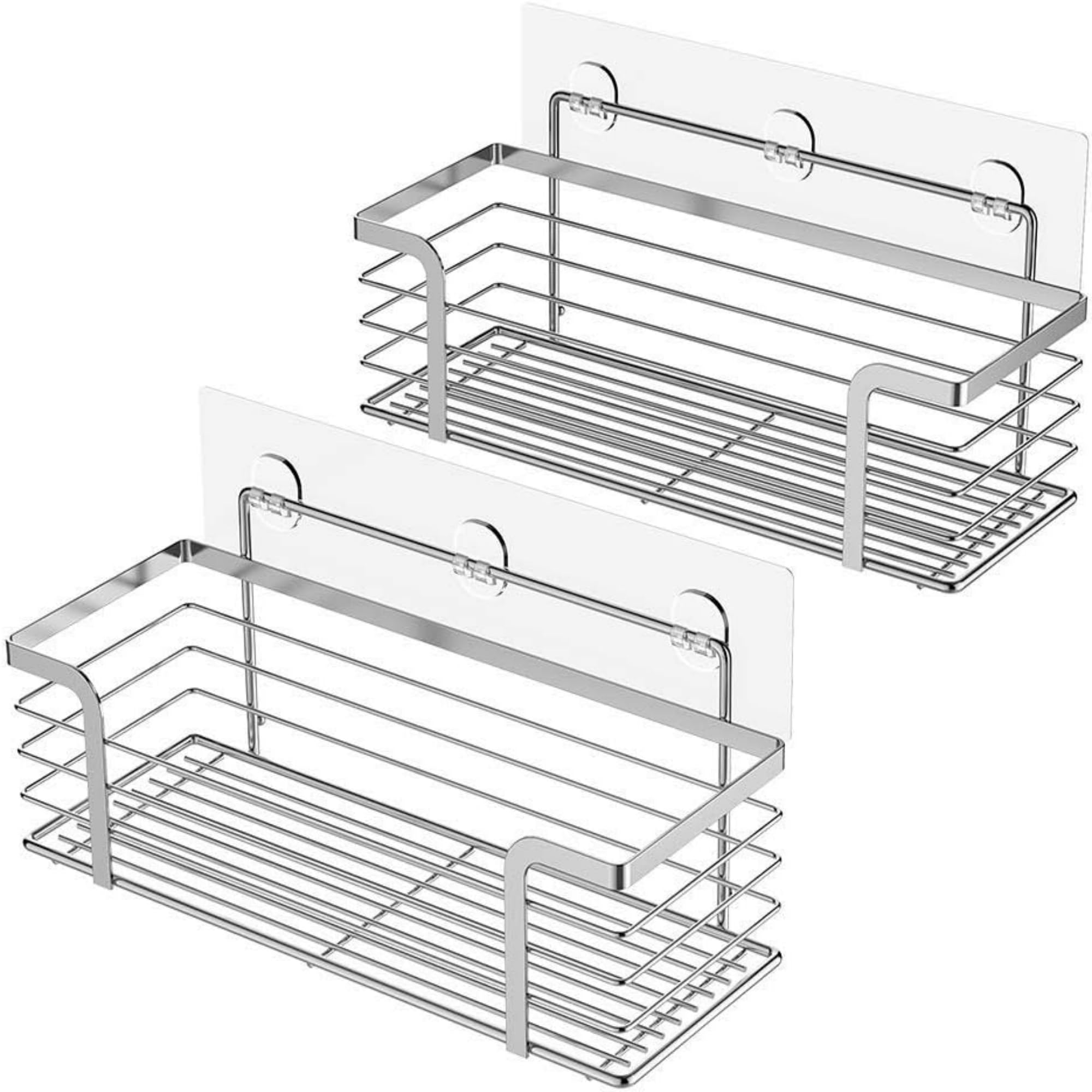 OriwarE Adhesive Shower Caddy - 2 Pack SUS304 Stainless Steel Shelf