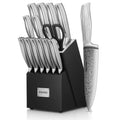 FOHERE 14-Piece Self-Sharpening Kitchen Knife Set with Block | Jolof Store