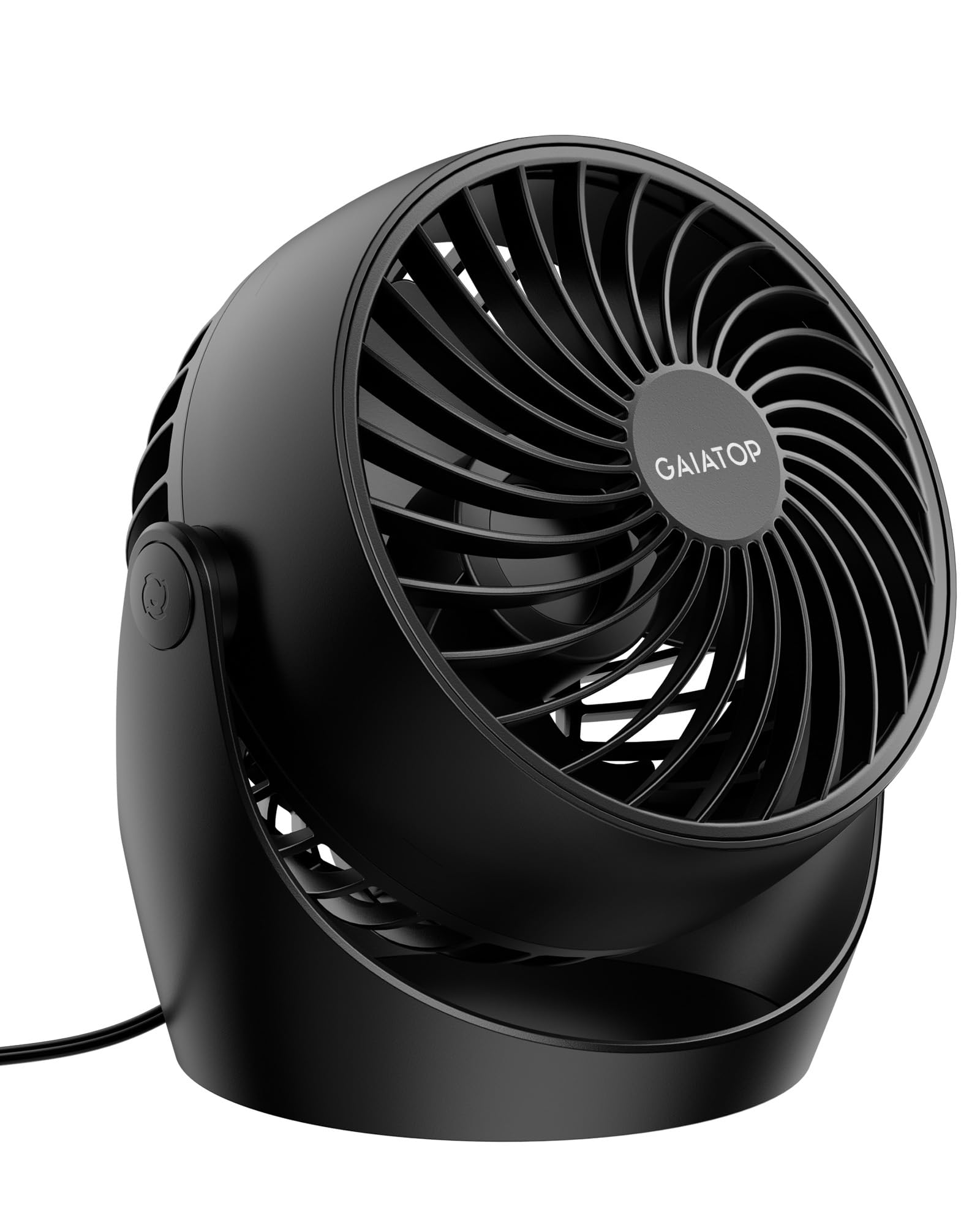 Gaiatop 5 Inch Desk Fan | Small Portable Table Air Circulator – Black