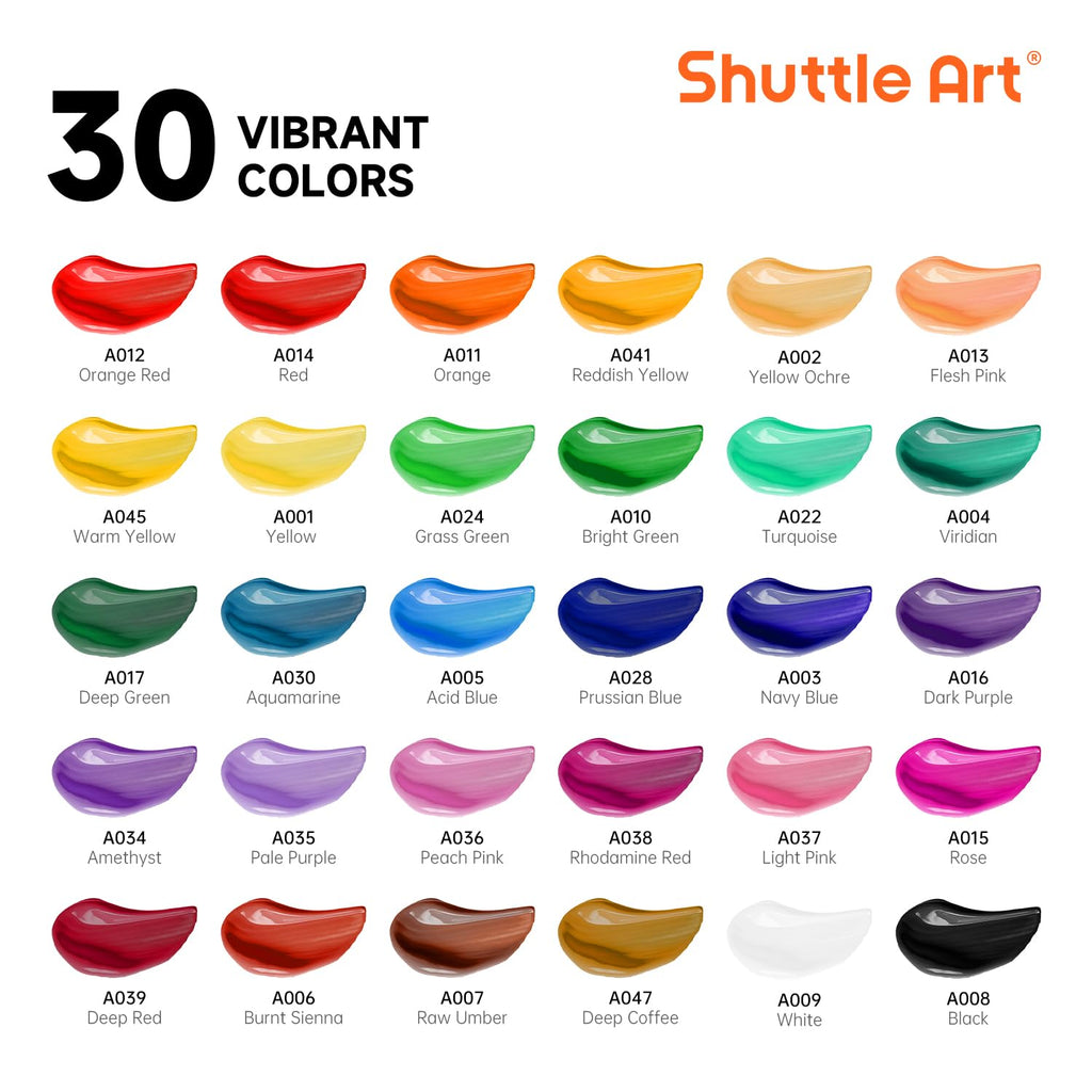 Shuttle Art 59 Pack Acrylic Painting Set with Tabletop Easel and Canvas