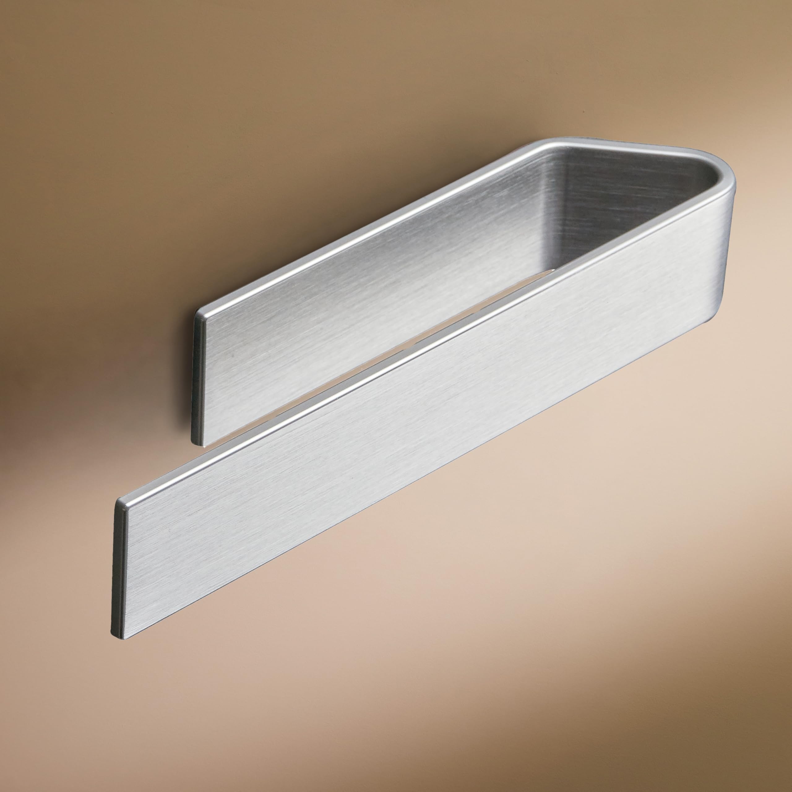 Designfactory Hamburg Towel Rail | 22cm Self Adhesive Holder - Silver