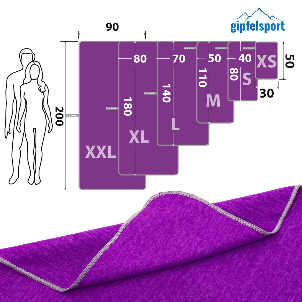 gipfelsport Microfibre Towel purple Set1 1x S80x40cm & 1x L140x70cm - image 3