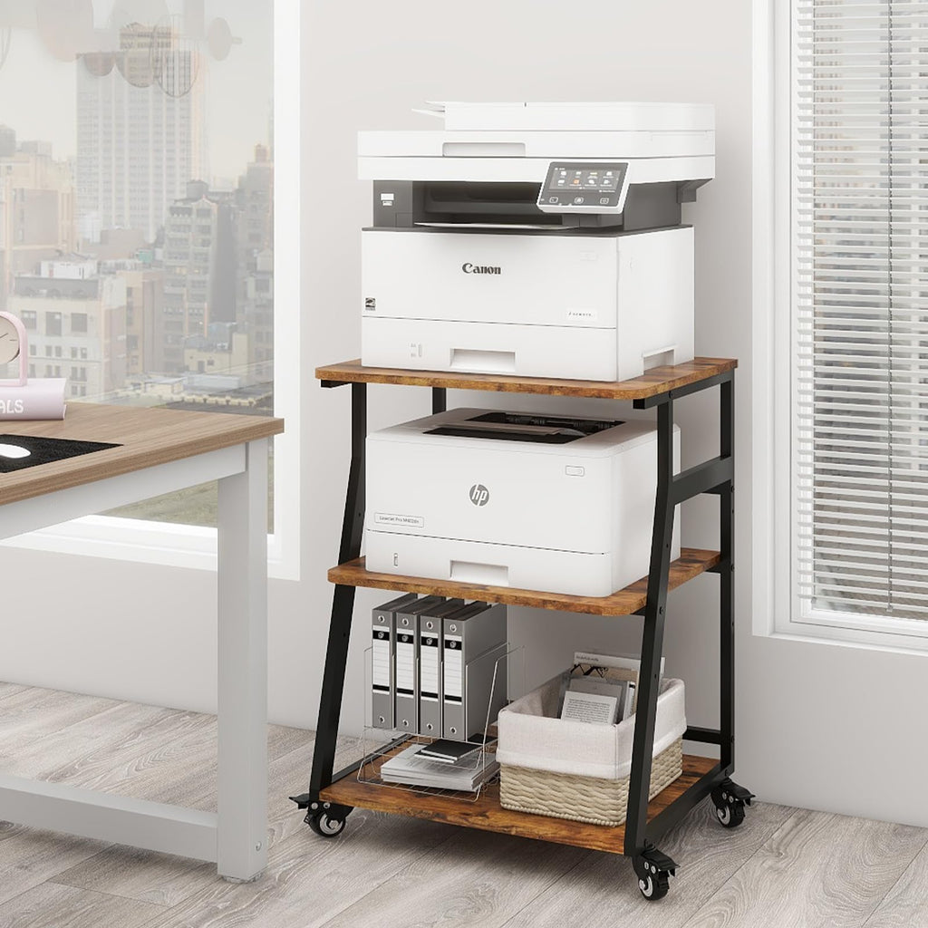 PUNCIA 60x50x75cm Printer Stand, 3 Tier Printer Table with Storage - image 1
