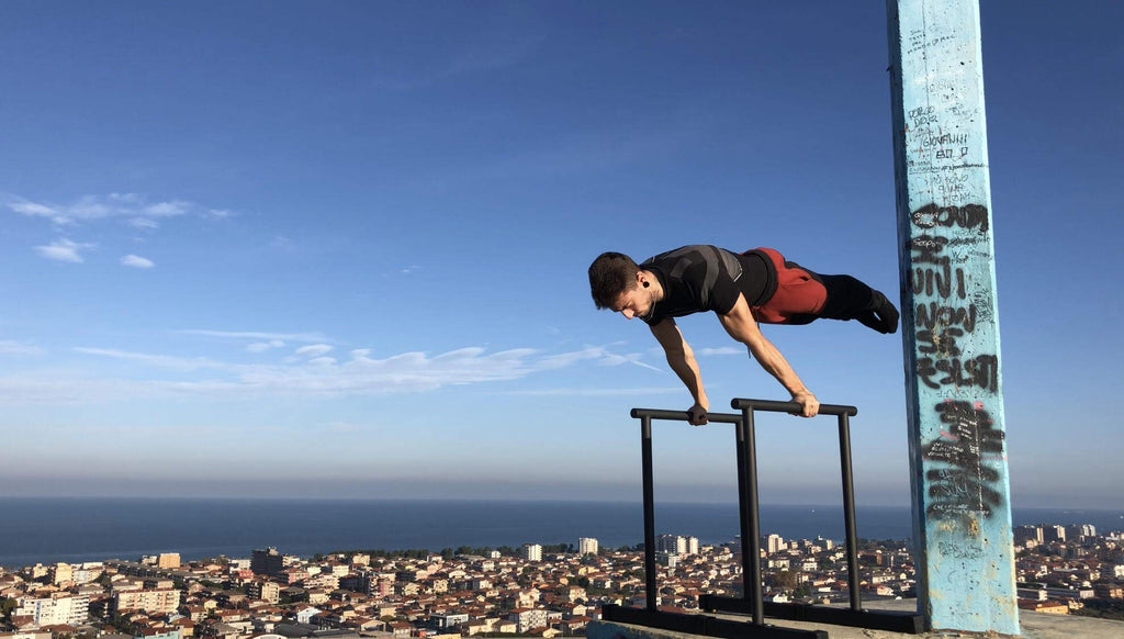 RAMASS Fitness Tall Parallettes - Heavy Duty Steel Dip Bars for Calisthenics