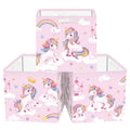 Clastyle 3 pcs Unicorn Cube Storage Boxes for Shelves Kallax Boxes - image 1