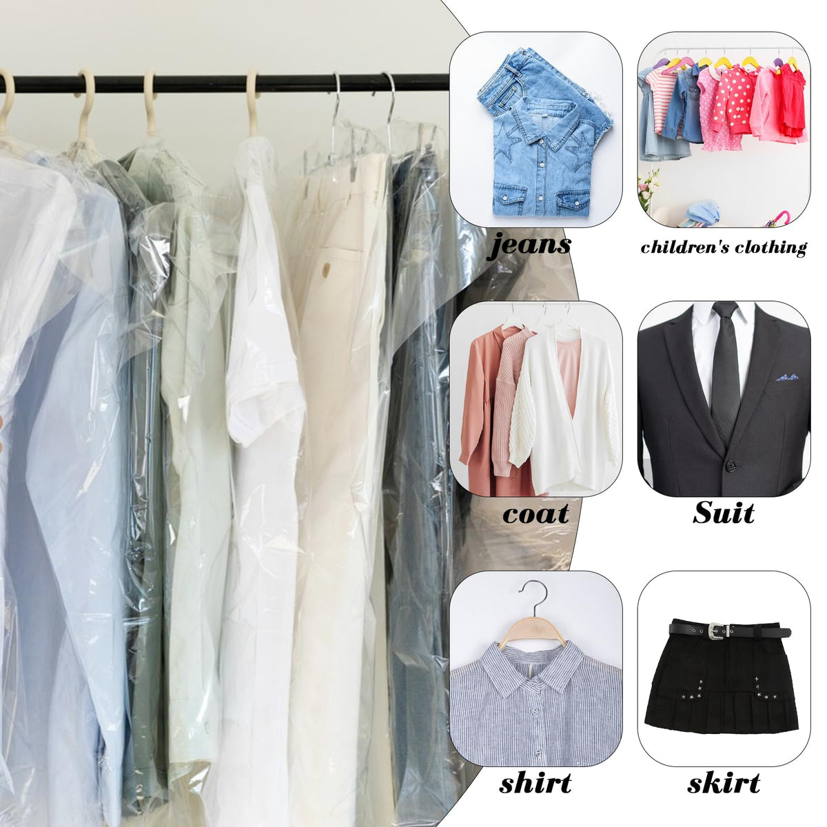 Pack of 30 Clothes Covers Protector Bags,Clothes Covers - image 3