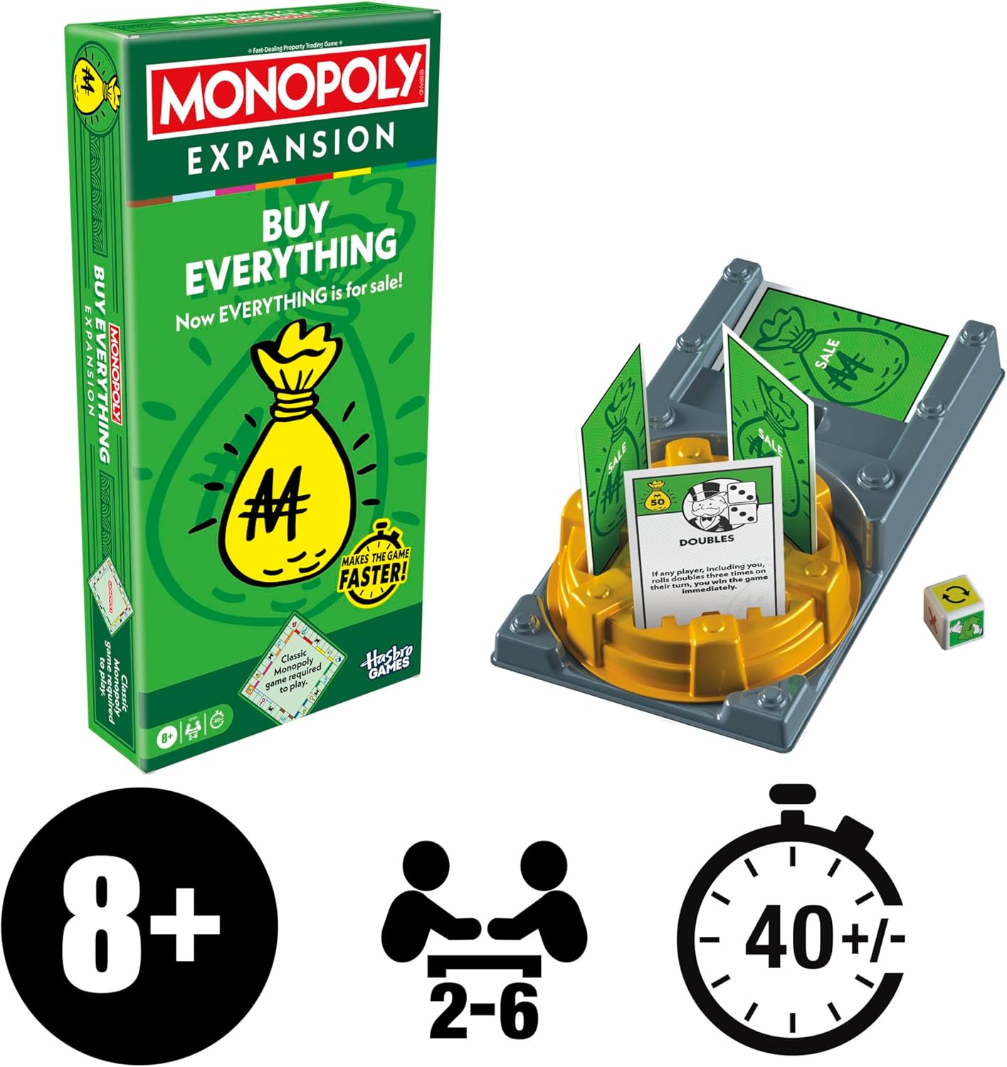 Snaps Monopoly Classic Board Game – Family Strategy Game with 8 Tokens