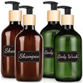 ACCL 17oz Refillable Soap Dispenser - 4 Pack BPA-Free Plastic Pump Bottles