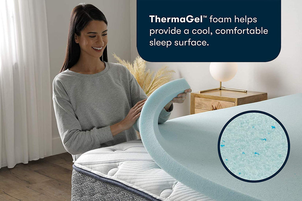 Serta ThermaGel Cooling Memory Foam Mattress Topper – Twin XL