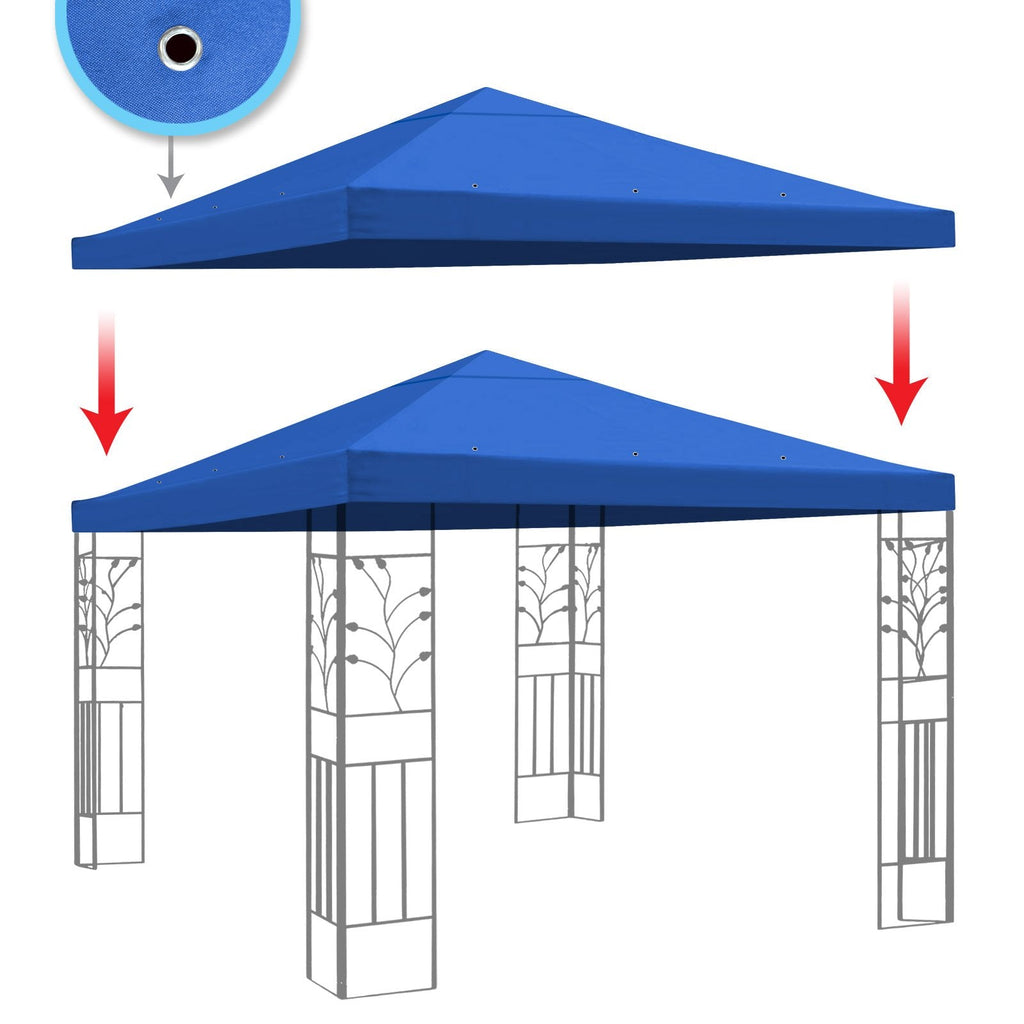 BenefitUSA 10x10 Gazebo Canopy Replacement - UV Protection, Blue