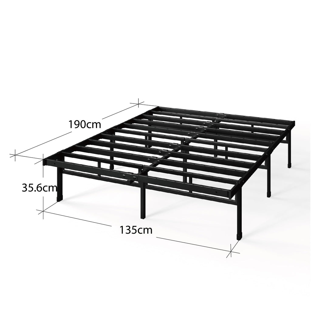 ZINUS Justin Metal Double Bed Frame | 135x190cm Steel Slat Support