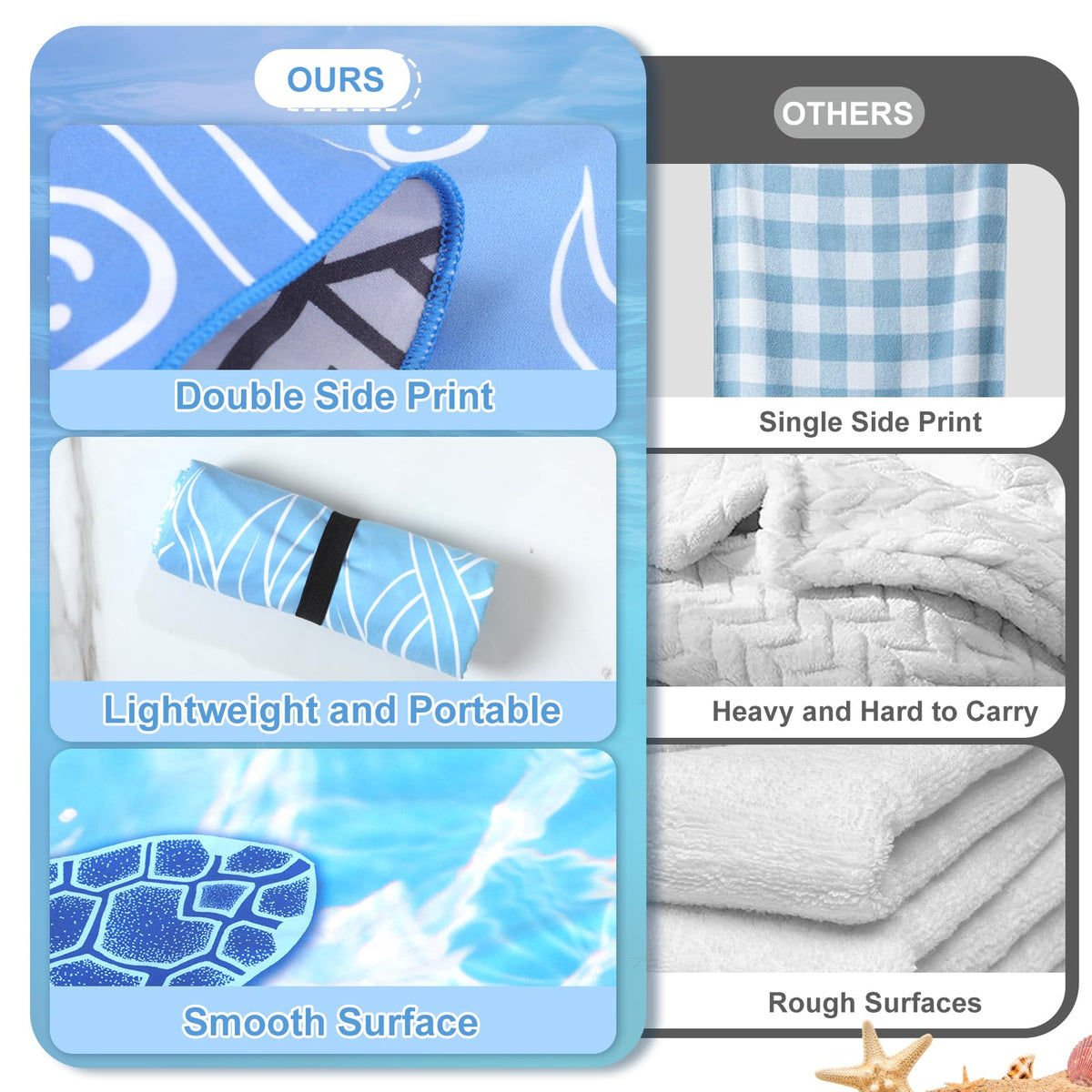Anavasi 1 Pack Microfibre Beach Towels for Adults, 180 x 90 cm with Net Bag - image 4
