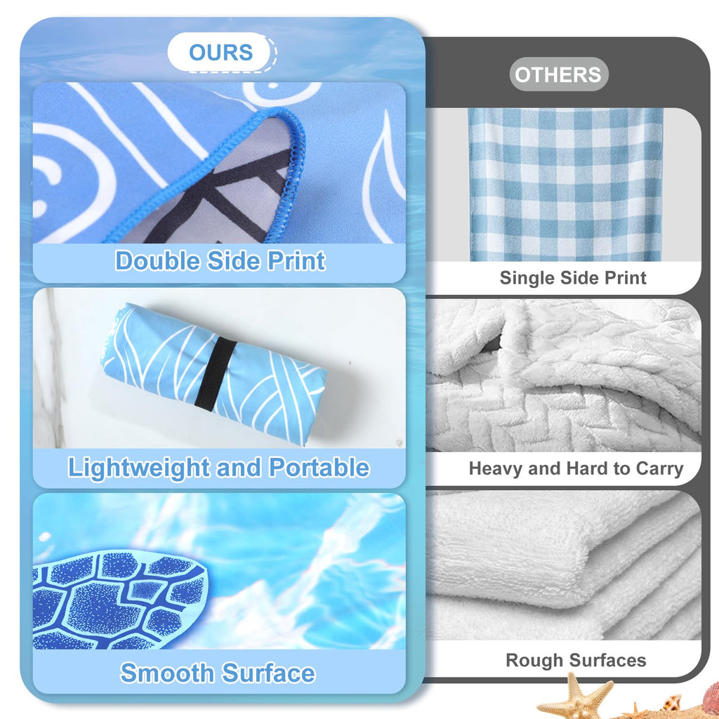 Anavasi 1 Pack Microfibre Beach Towels for Adults, 180 x 90 cm with Net Bag - image 4