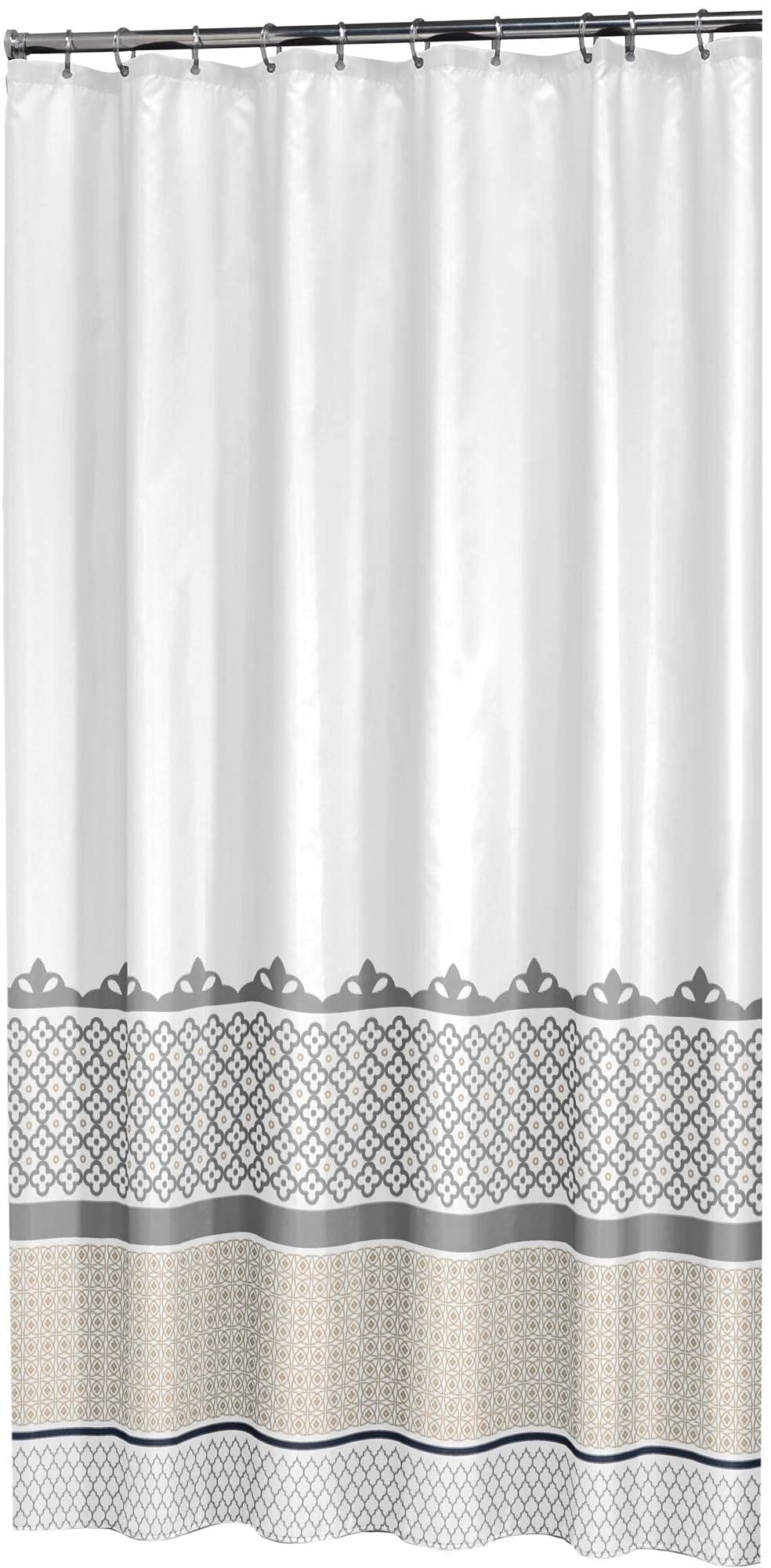 Sealskin Marrakech Silver Polyester Shower Curtain 180x200cm