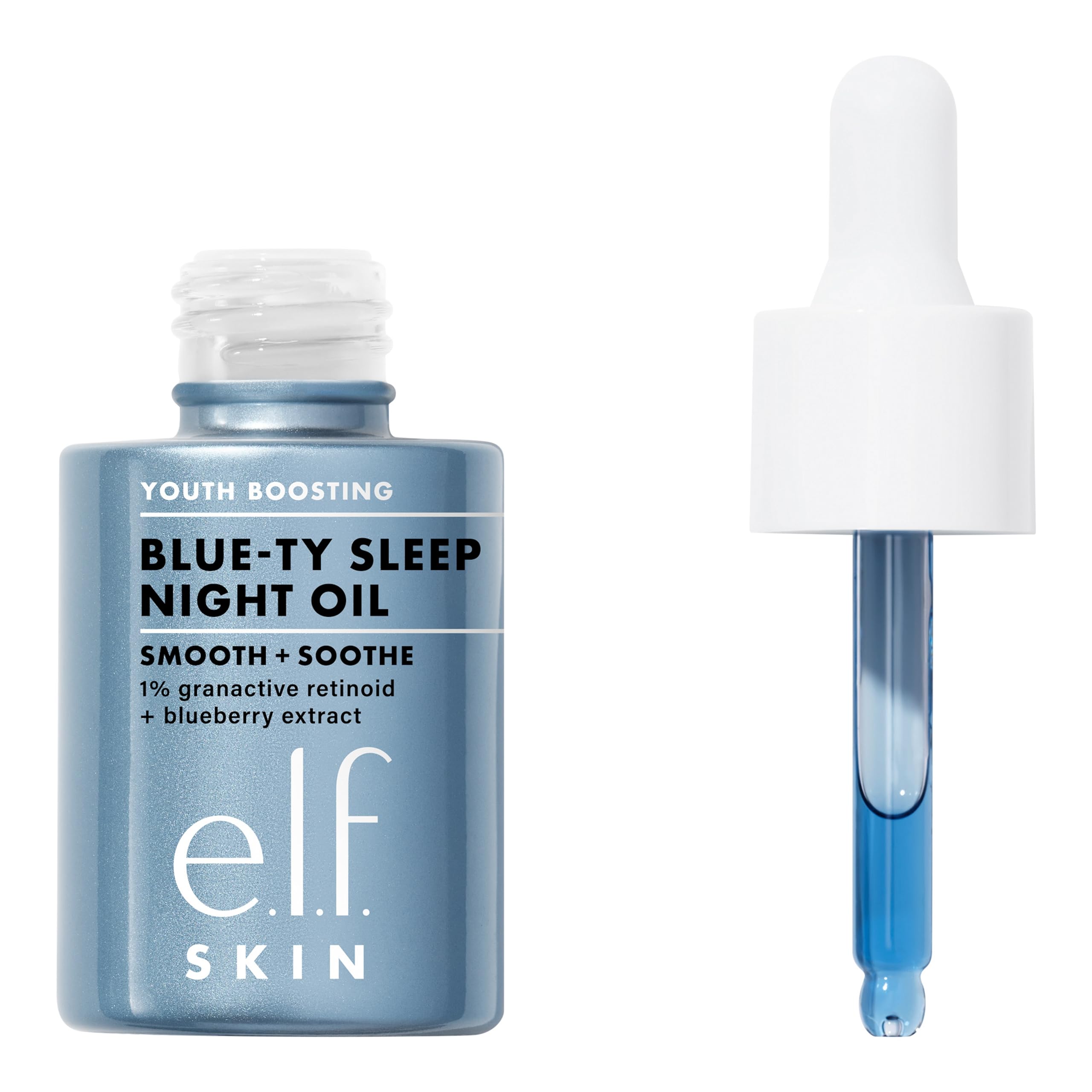 e.l.f. SKIN Youth Boosting Blue-ty Sleep Night Oil | 1% Granactive Retinoid