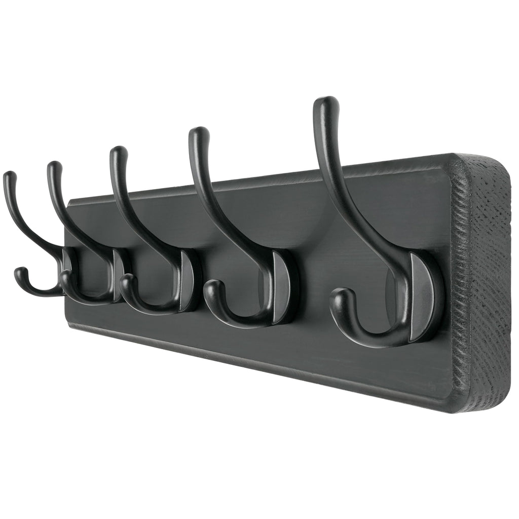 Dseap Coat Rack Wall: Patented, Heavy-Duty, 5-Double-Hooks Wooden Wall Mounted Coat Rack Coat Hanger Hook Rail for Winter Coats Hat Jacket Clothing - image 1