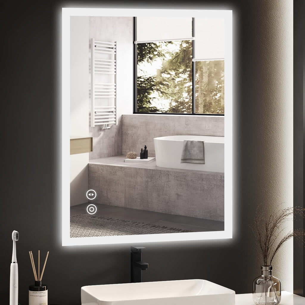 YOLEO LED Bathroom Mirror | 700x500mm Anti-Fog Dimmable Vanity Mirror