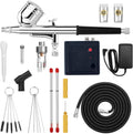 Magicrose Dual Action Airbrush Kit with Mini Air Compressor and 3 Needles