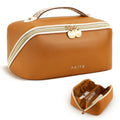 Large Travel Makeup Bag – Waterproof PU Leather Toiletry Case