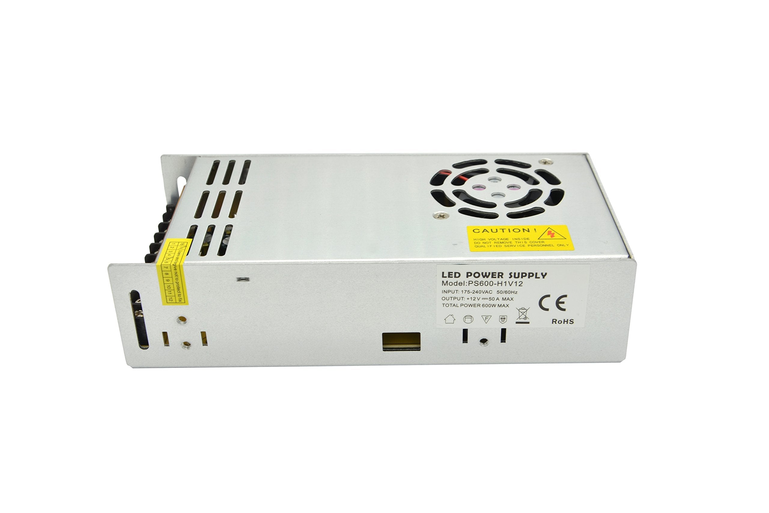Dapenk 12V 600W LED Driver Power Supply Transformer – 50A DC Adapter