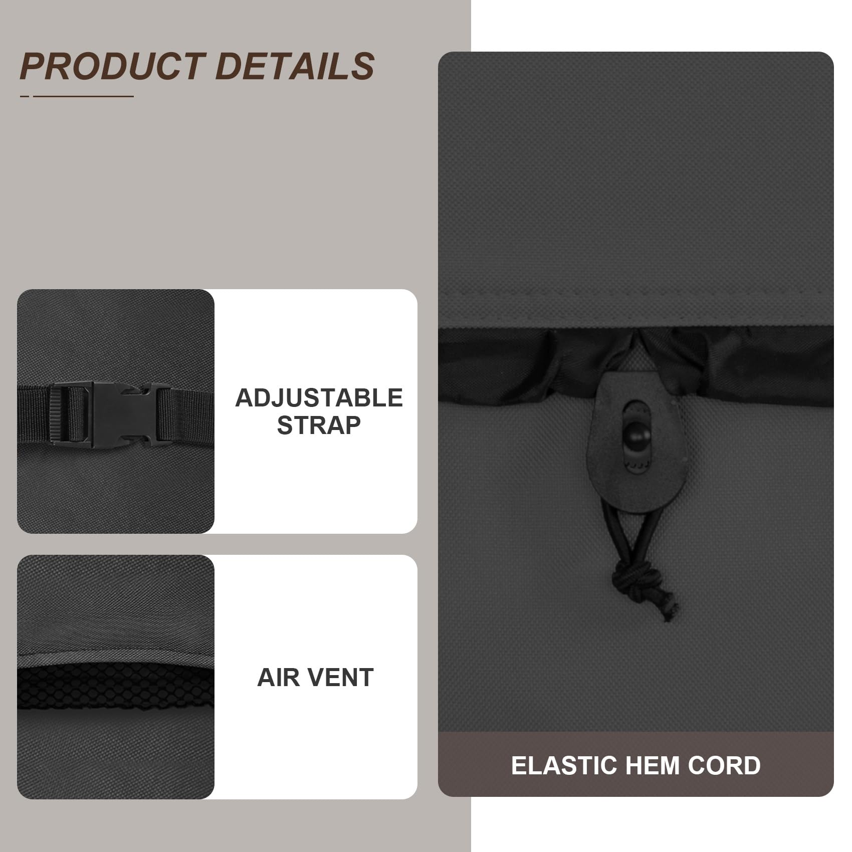 ULTCOVER Waterproof Hot Tub Cover | 600D Heavy Duty 80x80 SPA Protector