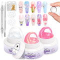 BISHENGYF 3D Nail Gel Kit | 3 Pcs Solid Builder Gel with Silicone Tools