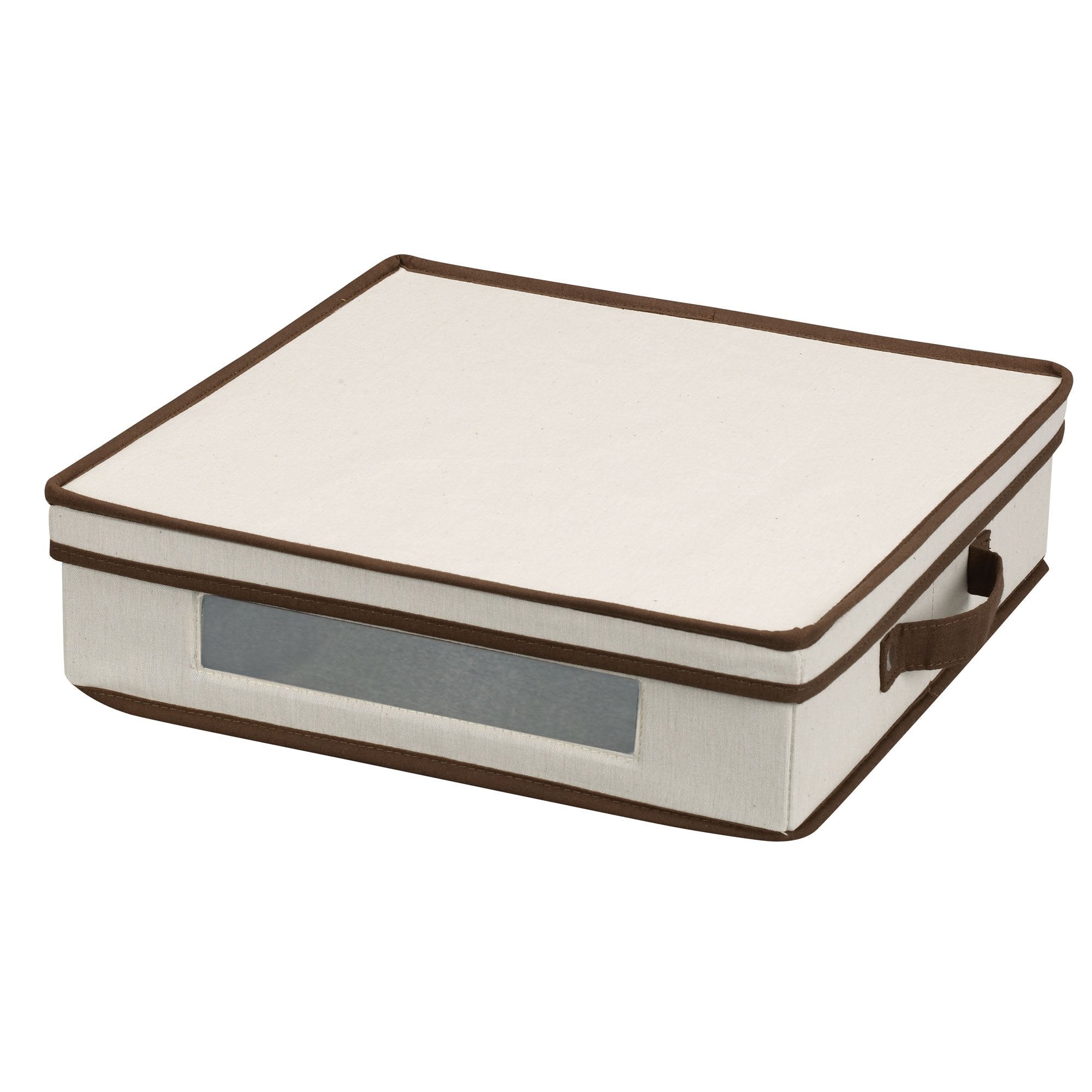 Jolof Store Charger Plate Storage Chest – Canvas Case with Window